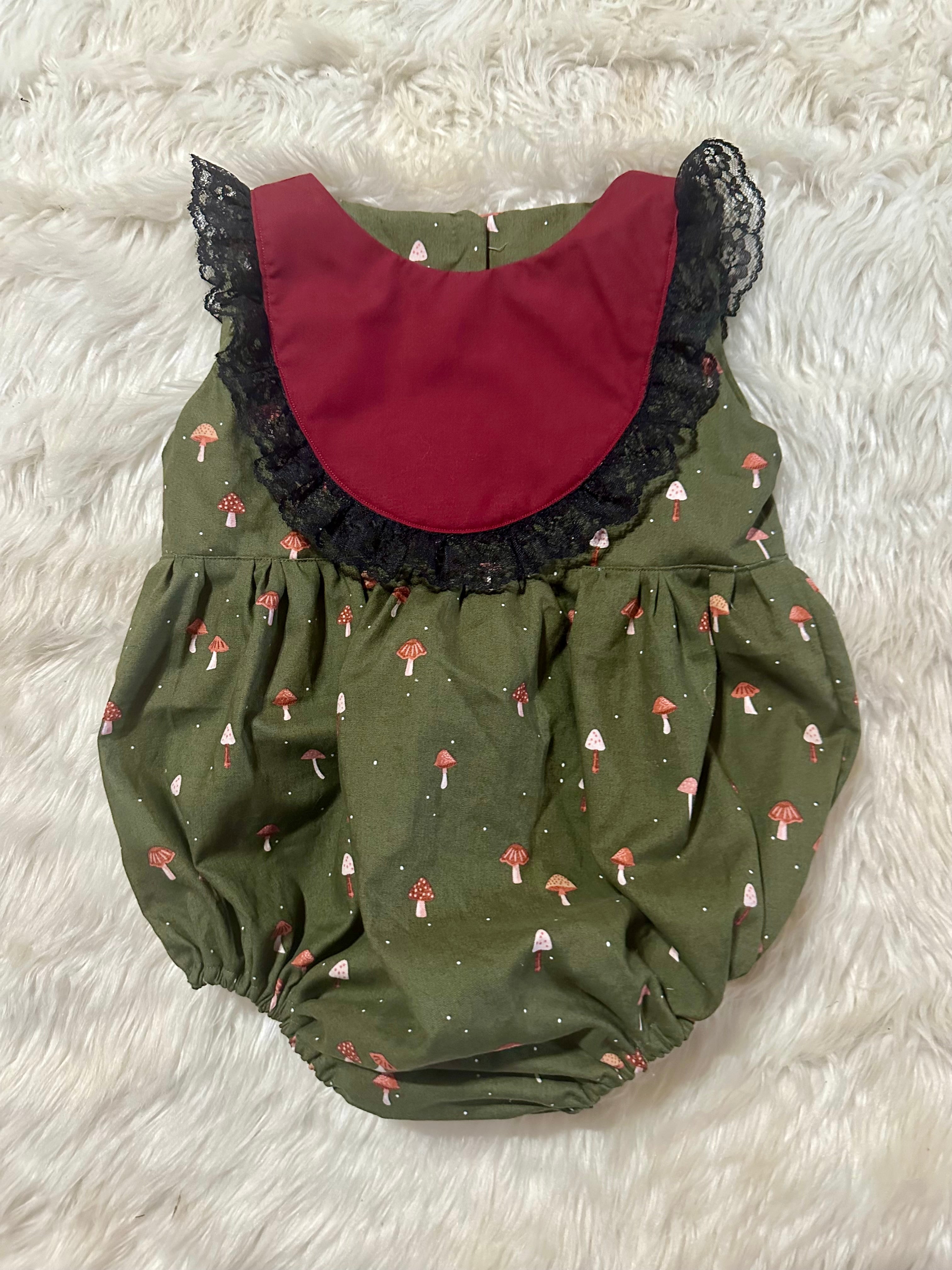 2t bubble romper with snaps RTS